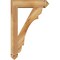 Ekena Millwork Olympic Arts and Crafts Rough Sawn Bracket w/ Offset Brace, Western Red Cedar, 6"W x 22"D x 34"H BKT0604X22X34OLY03RWR - alternate 3